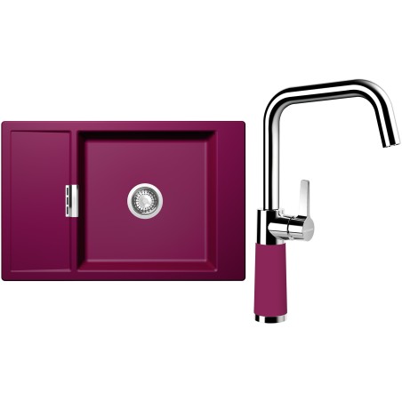 Set Schock S4-8 (dřez Mono D-100XS Berry + baterie SC-530 Berry)