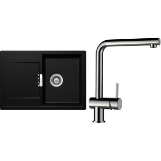 Set Schock S5-3 (dřez Mono D-100S Magma + baterie Epos Nerezový vzhled)