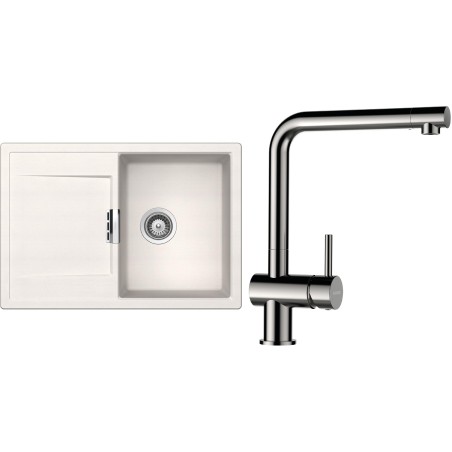 Set Schock S5-3 (dřez Mono D-100S Polaris + baterie Epos Nerezový vzhled)