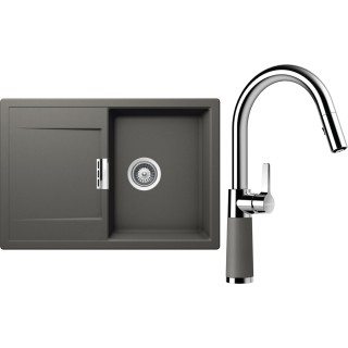 Set Schock S5-7 (dřez Mono D-100S Silverstone + baterie SC-520.120 Silverstone)