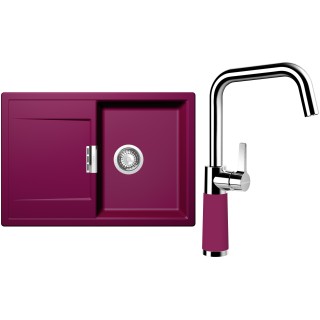 Set Schock S5-8 (dřez Mono D-100S Berry + baterie SC-530 Berry)