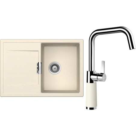 Set Schock S5-8 (dřez Mono D-100S Magnolia + baterie SC-530 Magnolia)