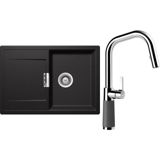 Set Schock S5-9 (dřez Mono D-100S Stone + baterie SC-530.120 Stone)