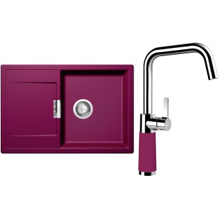 Set Schock S6-8 (dřez Mono D-100 Berry + baterie SC-530 Berry)