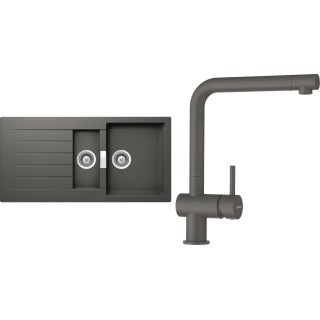 Set Schock S3-1 (dřez Signus D-150 Silverstone + baterie Epos Silverstone)