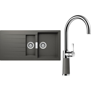 Set Schock S3-6 (dřez Signus D-150 Silverstone + baterie SC-520 Silverstone)