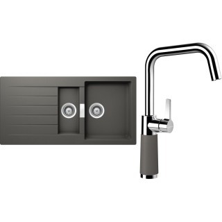 Set Schock S3-8 (dřez Signus D-150 Silverstone + baterie SC-530 Silverstone)