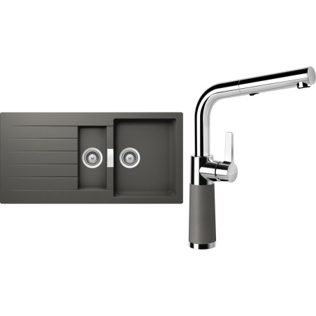 Set Schock S3-11 (dřez Signus D-150 Silverstone + baterie SC-540.120 Silverstone)