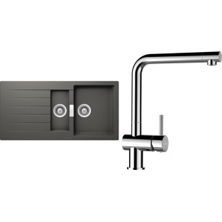 Set Schock S3-12 (dřez Signus D-150 Silverstone + baterie Epos Chrom)