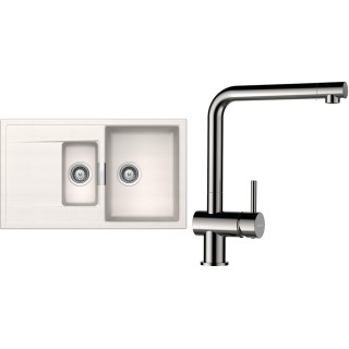 Set Schock S7-3 (dřez Mono D-150 Polaris + baterie Epos Nerezový vzhled)