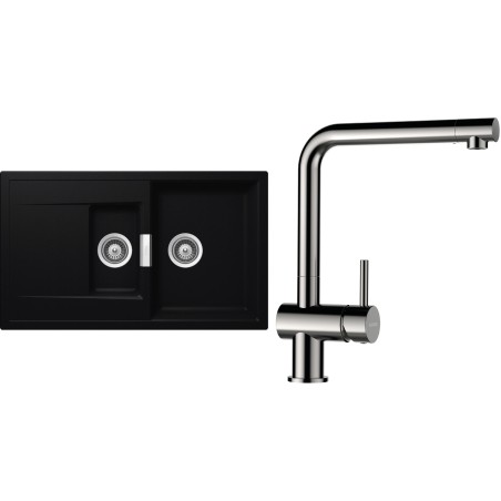 Set Schock S7-3 (dřez Mono D-150 Puro + baterie Epos Nerezový vzhled)