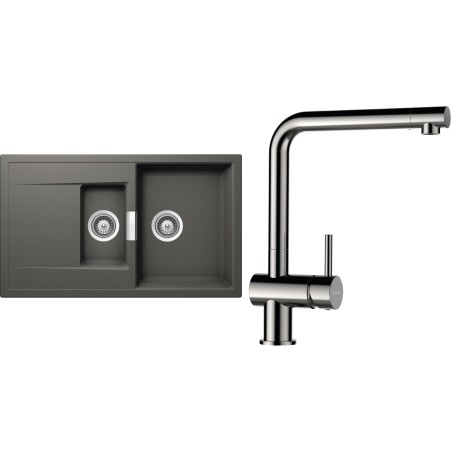 Set Schock S7-3 (dřez Mono D-150 Silverstone + baterie Epos Nerezový vzhled)