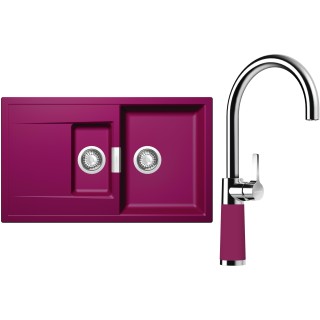 Set Schock S7-6 (dřez Mono D-150 Berry + baterie SC-520 Berry)