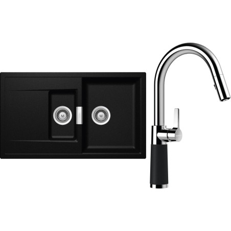 Set Schock S7-7 (dřez Mono D-150 Magma + baterie SC-520.120 Magma)