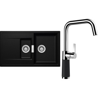 Set Schock S7-8 (dřez Mono D-150 Magma + baterie SC-530 Magma)