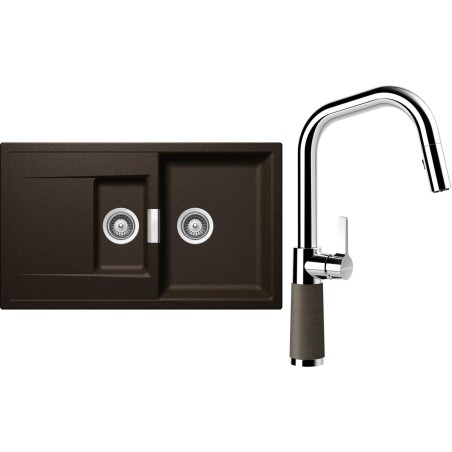 Set Schock S7-9 (dřez Mono D-150 Bronze + baterie SC-530.120 Bronze)