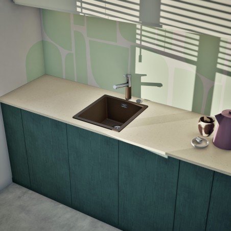 Kuchyňský dřez Schock Kaia N-100S Bronze, spodní montáž