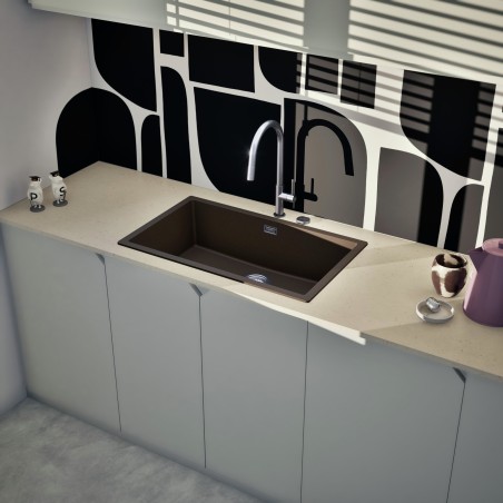 Kuchyňský dřez Schock Kaia N-100XL Bronze, horní montáž