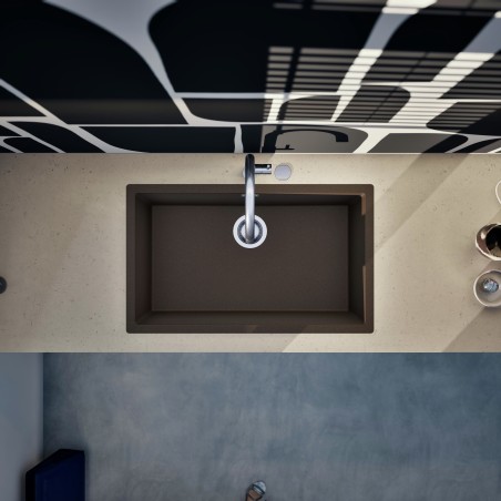 Kuchyňský dřez Schock Kaia N-100XL Bronze, horní montáž