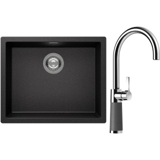 Set Schock S14-6 (dřez Kaia N-100L Stone + baterie SC-520 Stone)