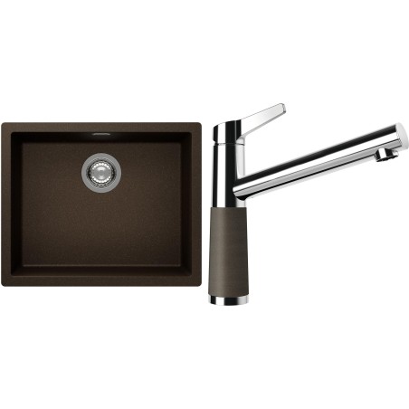 Set Schock S14-4 (dřez Kaia N-100L Bronze + baterie SC-510 Bronze)