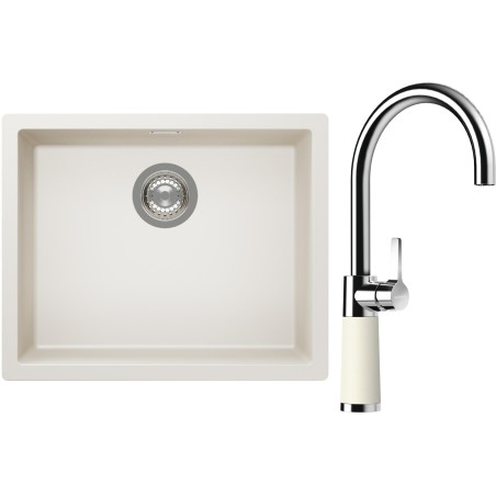 Set Schock S14-6 (dřez Kaia N-100L Magnolia + baterie SC-520 Magnolia)