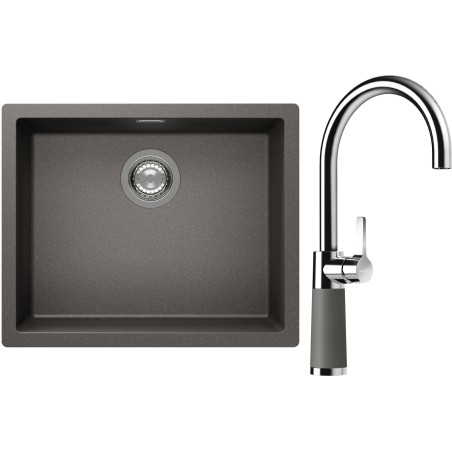 Set Schock S14-6 (dřez Kaia N-100L Silverstone + baterie SC-520 Silverstone)