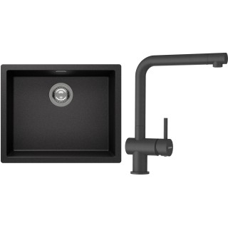 Set Schock S14-1 (dřez Kaia N-100L Stone + baterie Epos Stone)