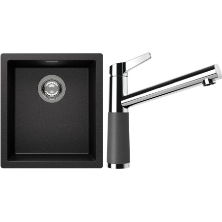 Set Schock S12-4 (dřez Kaia N-100S Stone + baterie SC-510 Stone)