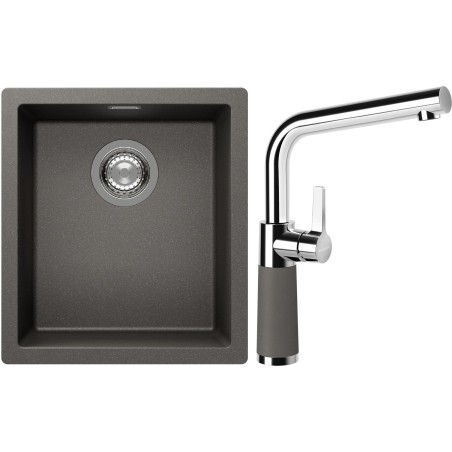 Set Schock S12-10 (dřez Kaia N-100S Silverstone + baterie SC-540 Silverstone)