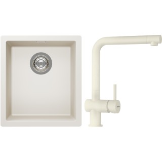 Set Schock S12-1 (dřez Kaia N-100S Magnolia + baterie Epos Magnolia)