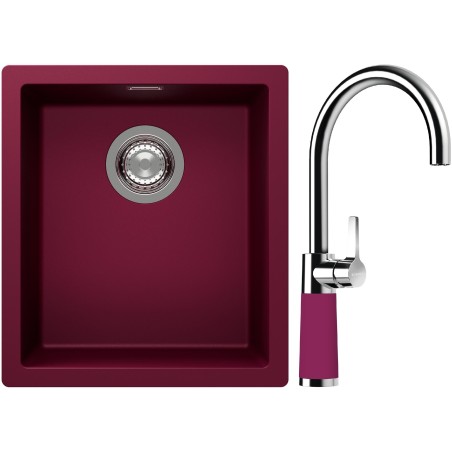 Set Schock S12-6 (dřez Kaia N-100S Berry + baterie SC-520 Berry)