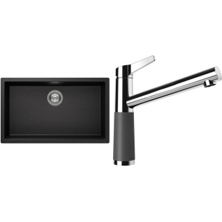 Set Schock S15-4 (dřez Kaia N-100XL Stone + baterie SC-510 Stone)