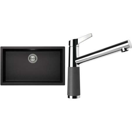 Set Schock S15-4 (dřez Kaia N-100XL Stone + baterie SC-510 Stone)