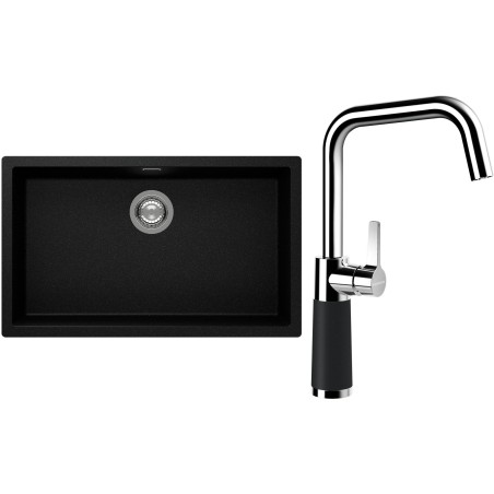 Set Schock S15-8 (dřez Kaia N-100XL Magma + baterie SC-530 Magma)