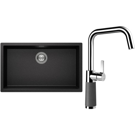 Set Schock S15-8 (dřez Kaia N-100XL Stone + baterie SC-530 Stone)