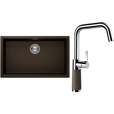 Set Schock S15-8 (dřez Kaia N-100XL Bronze + baterie SC-530 Bronze)