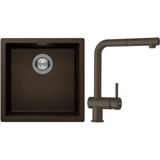 Set Schock S13-2 (dřez Kaia N-100 Bronze + baterie Epos.120 Bronze)