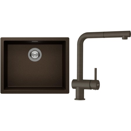 Set Schock S14-2 (dřez Kaia N-100L Bronze + baterie Epos.120 Bronze)