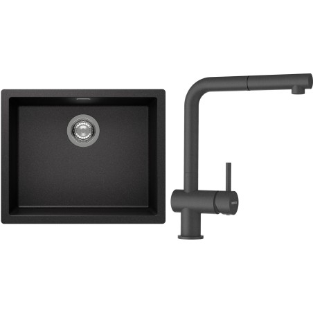 Set Schock S14-2 (dřez Kaia N-100L Stone + baterie Epos.120 Stone)