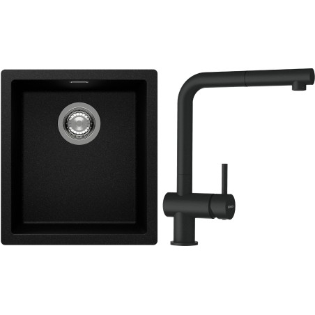 Set Schock S12-2 (dřez Kaia N-100S Magma + baterie Epos.120 Magma)