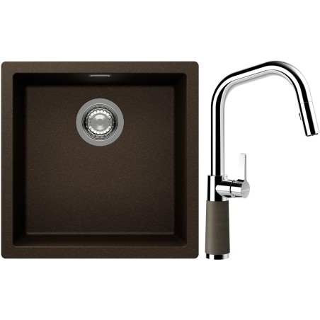 Set Schock S13-9 (dřez Kaia N-100 Bronze + baterie SC-530.120 Bronze)