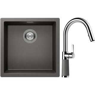 Set Schock S13-7 (dřez Kaia N-100 Silverstone + baterie SC-520.120 Silverstone)