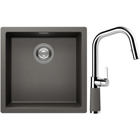 Set Schock S13-9 (dřez Kaia N-100 Silverstone + baterie SC-530.120 Silverstone)