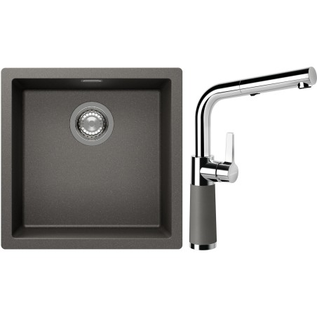 Set Schock S13-11 (dřez Kaia N-100 Silverstone + baterie SC-540.120 Silverstone)