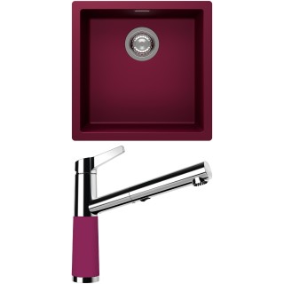 Set Schock S13-5 (dřez Kaia N-100 Berry + baterie SC-510.120 Berry)