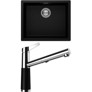 Set Schock S14-5 (dřez Kaia N-100L Puro + baterie SC-510.120 Puro)