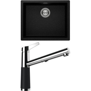 Set Schock S14-5 (dřez Kaia N-100L Magma + baterie SC-510.120 Magma)