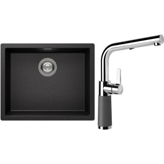 Set Schock S14-11 (dřez Kaia N-100L Stone + baterie SC-540.120 Stone)