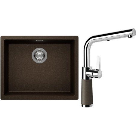 Set Schock S14-11 (dřez Kaia N-100L Bronze + baterie SC-540.120 Bronze)